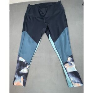 Adidas Prime Green Leggings Womens 3XL Blue Lightweight Stretch Workout Gym